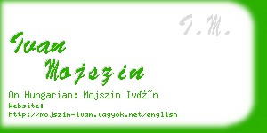 ivan mojszin business card